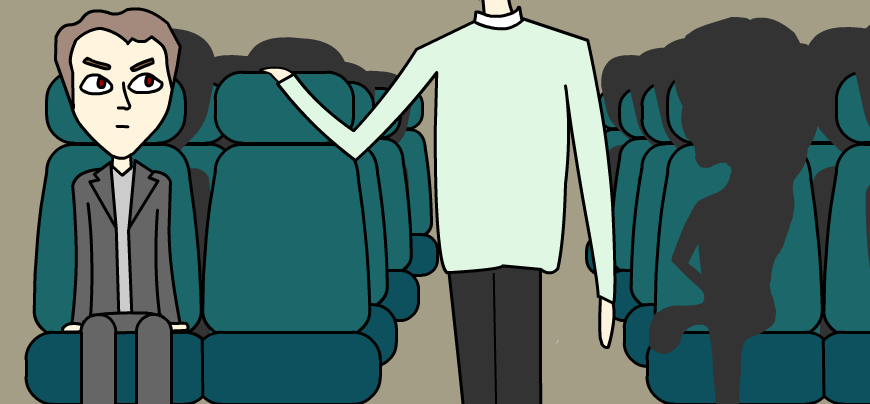 8 ways to ensure no one sits next to you on public transport the evil starer.png