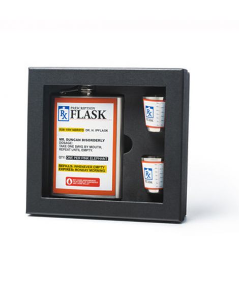 Prescription Hip Flask Gift Set