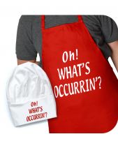 Oh Whats Occurrin Apron and Hat