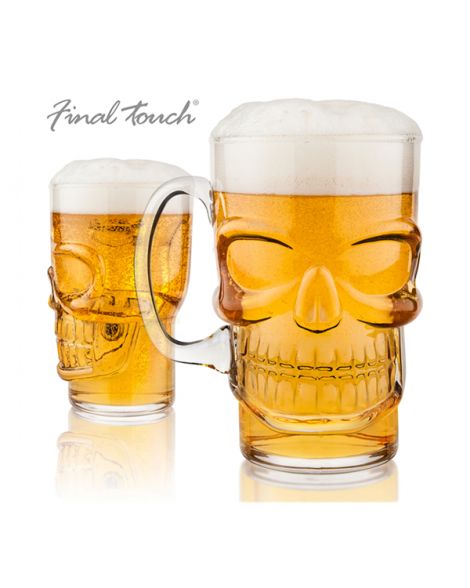 Skull Beer Pint Glass