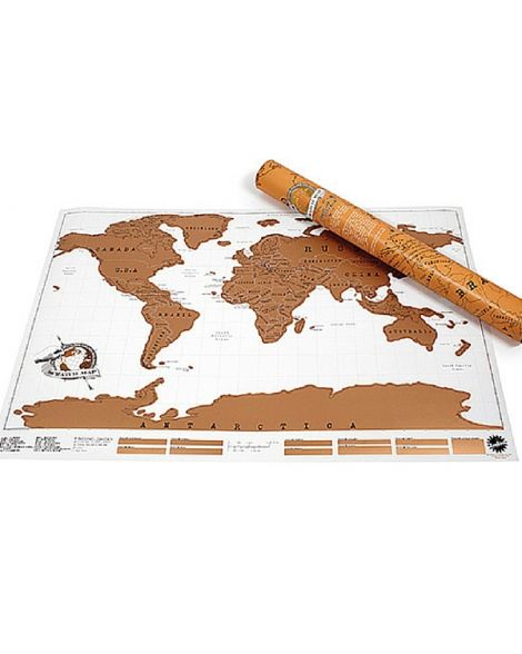Scratch Map Original World Poster